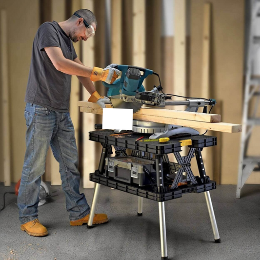 Portable Folding Miter Saw Table Station Stand image 0