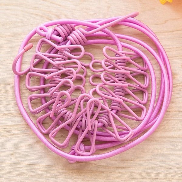 Portable Retractable Clothesline Indoor Outdoor 185cm image 3