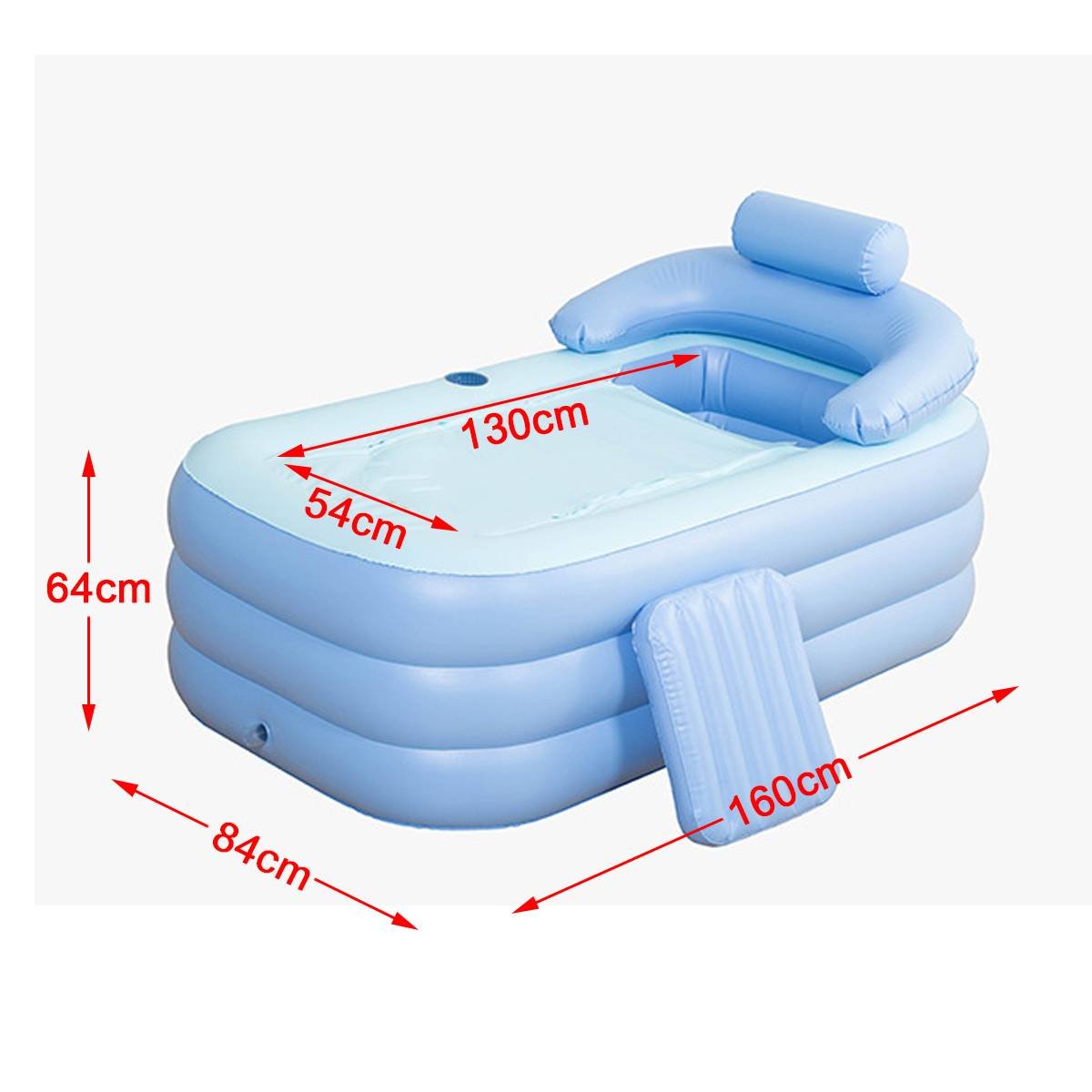 Portable Stand Alone Bathtub Foldable Spa With Foot Pump image 6