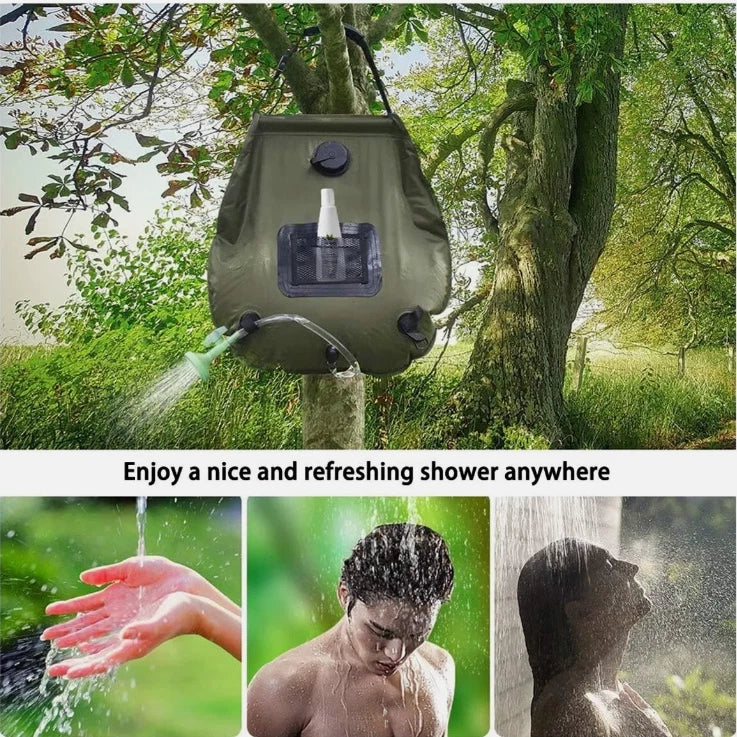 Portable Spacious Outdoor Camping Solar Shower Bag 5 Gallon image 4