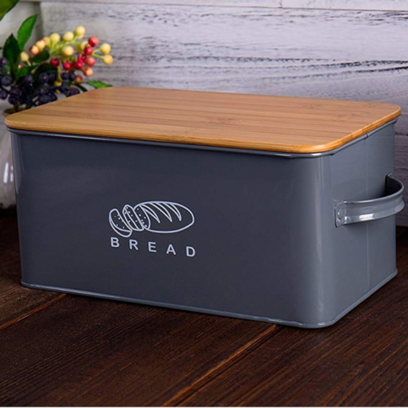 Premium Large Black Metal Bread Holder Storage Box image 0