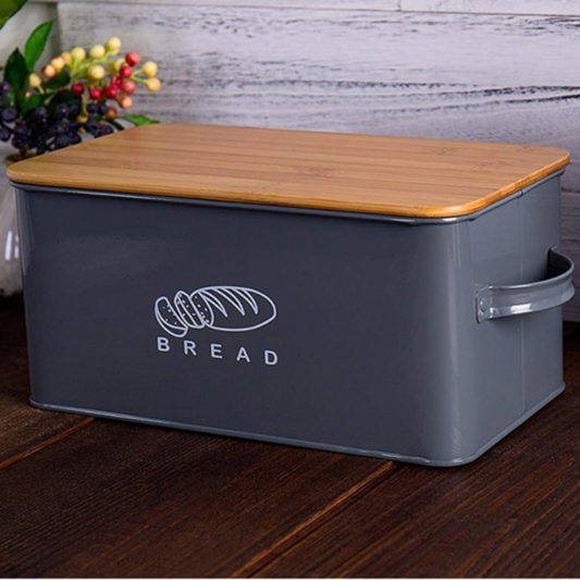 Premium Large Black Metal Bread Holder Storage Box image 0