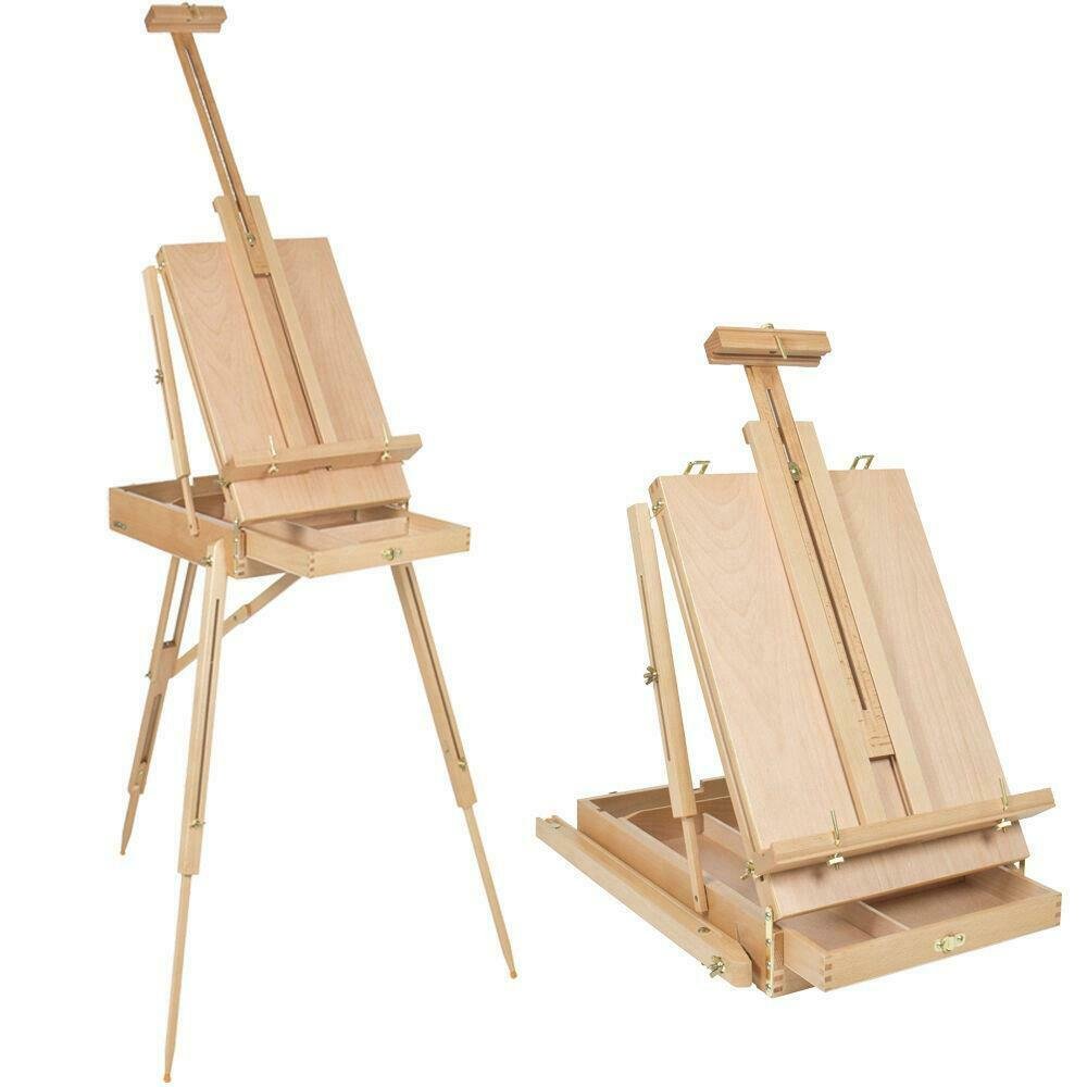 Portable Wheeled Floor Standing Painter Art Display Easel Stand image 1