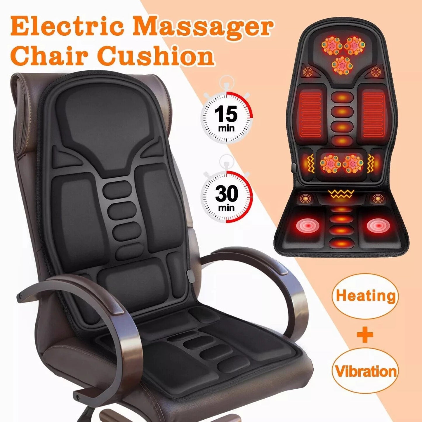 Heated Massager Chair For Home Car Office image 7