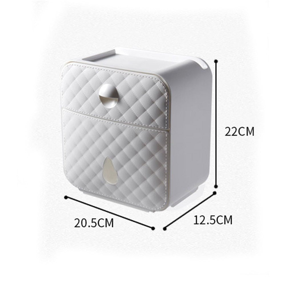 Wall Mounted Toilet Paper Holder With Shelf Storage image 5