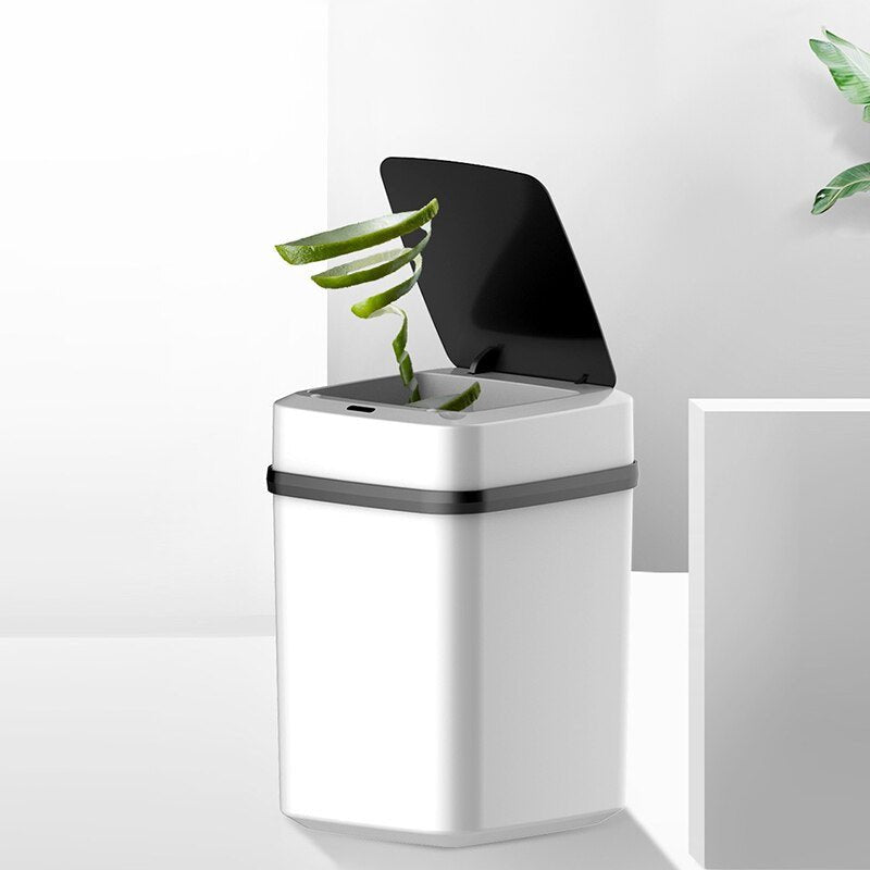 Automatic Motion Sensor Kitchen Trash Can With Lid Touchless image 3