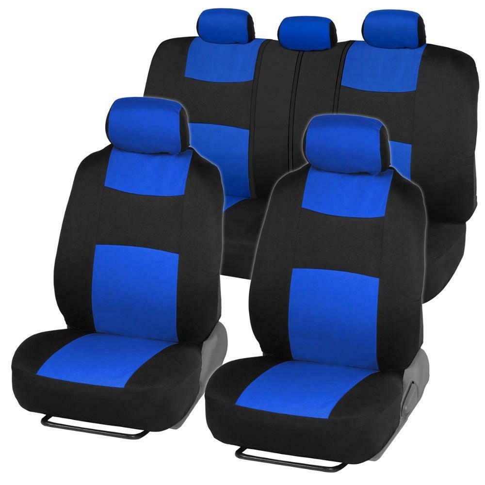 Luxury Universal Cool Car / SUV Seat Protector Cover Set - Black and Blue image