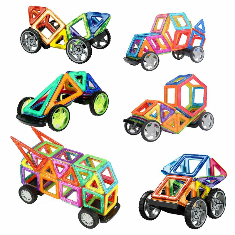 Kids Magnetic Building Toy Blocks Set 150 pcs image 2