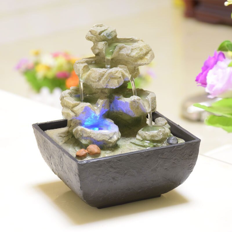 Premium Indoor Tabletop Water Fountain For Desktop - Rocky image