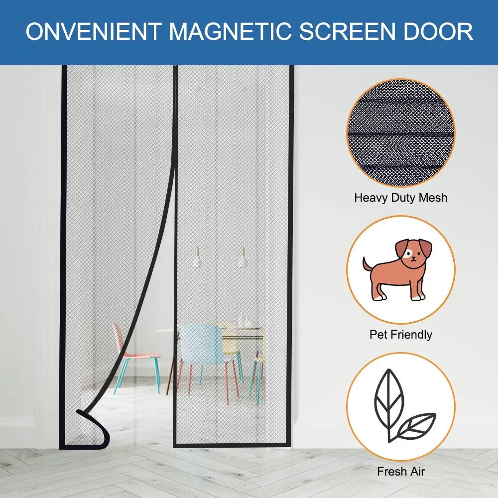 Premium Magnetic Mesh Screen Door Net image 1