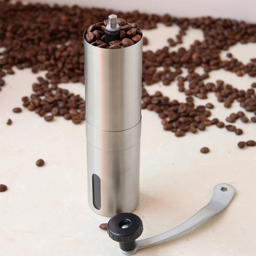 Manual Coffee Bean Mill Hand Grinder - Silver image