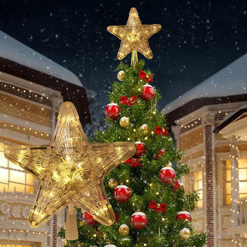 Lighted Glowing LED Christmas Tree Star Topper image 2