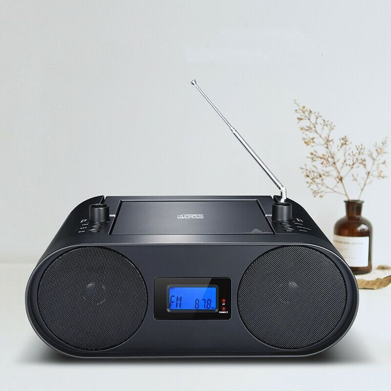 Portable Compact Bluetooth Vintage CD Boombox Radio Speaker image 0