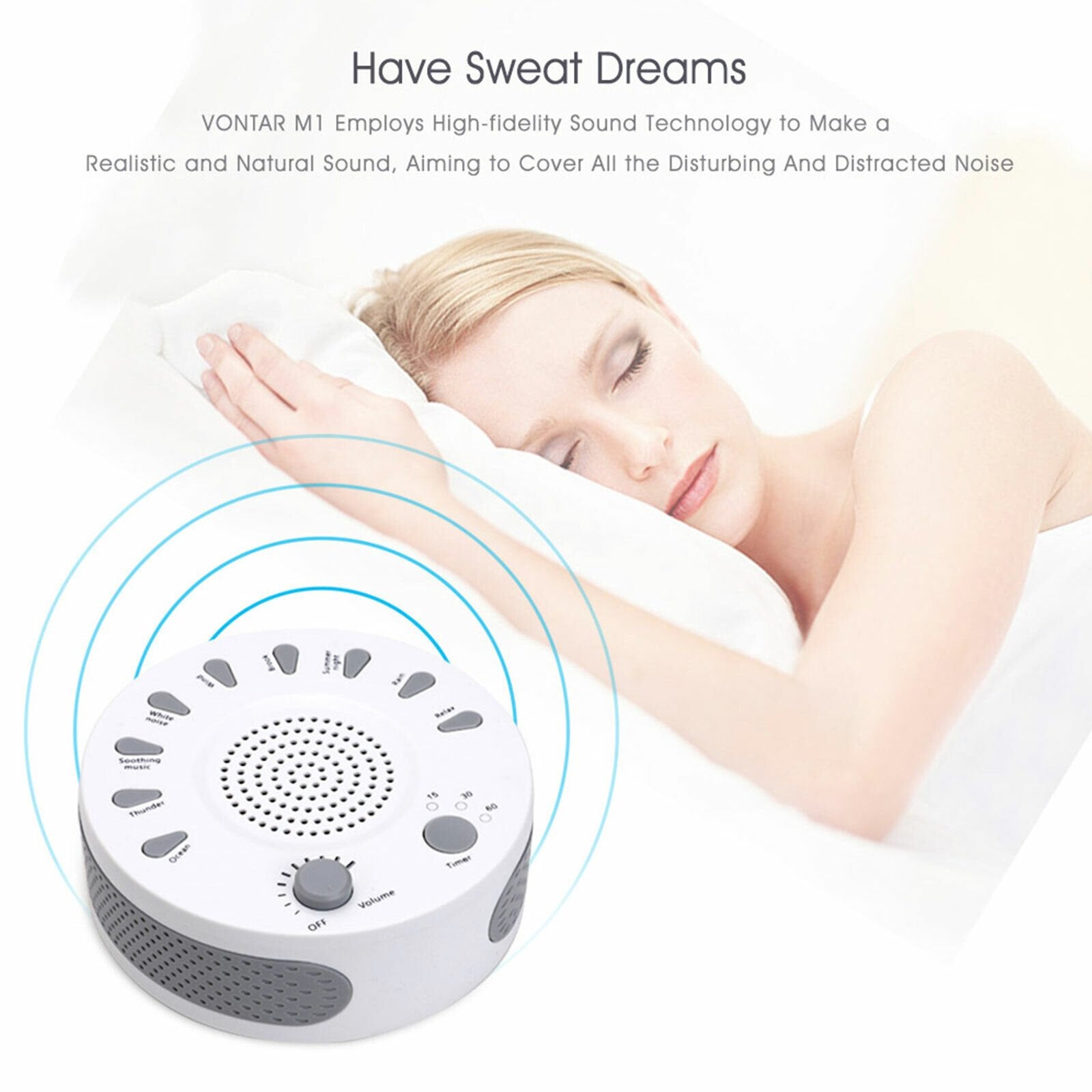 Relaxing White Noise Background Sleep Sound Machine image 4