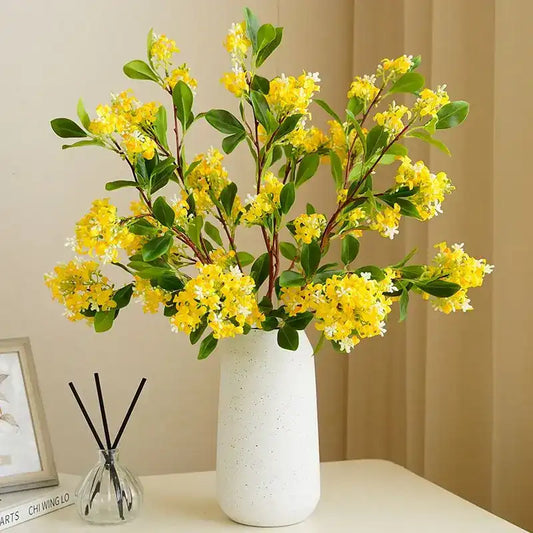 Silk Lilac Artificial Flower Stems - 3pcs Wedding Bouquet Home Decor