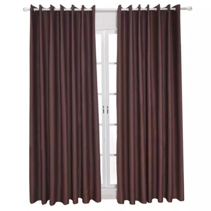 Thermal Insulated Blackout Heat Blocking Curtains - Brown, W100in x L84in image
