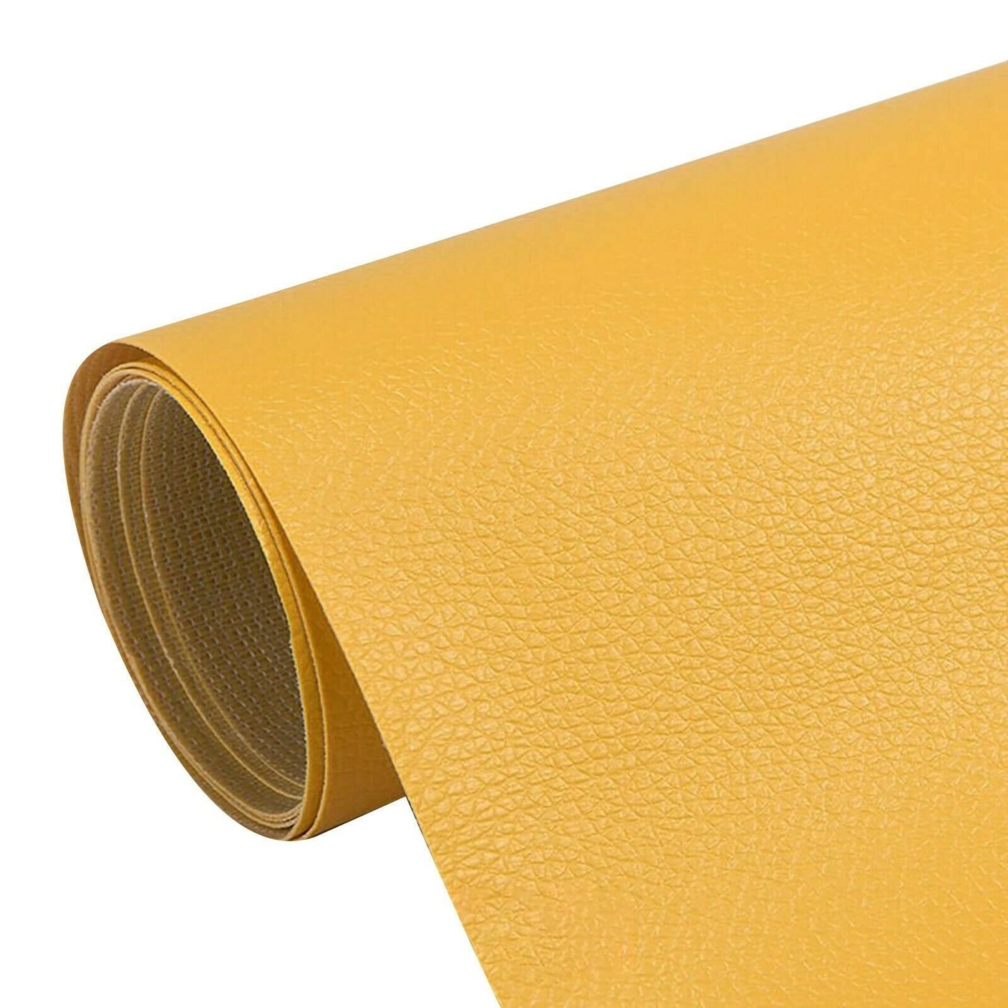 Self-Adhesive Leather Repair Patch Stick on Sofa Repairing Car Bag Seat - Yellow, 50X137cm image