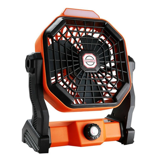 Portable Solar Powered Rechargeable Camping Tent Fan image 0