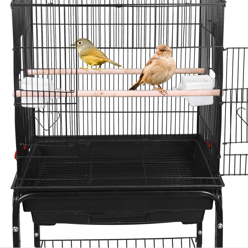 Portable Large Big Bird Cage With Wheels 59" image 1
