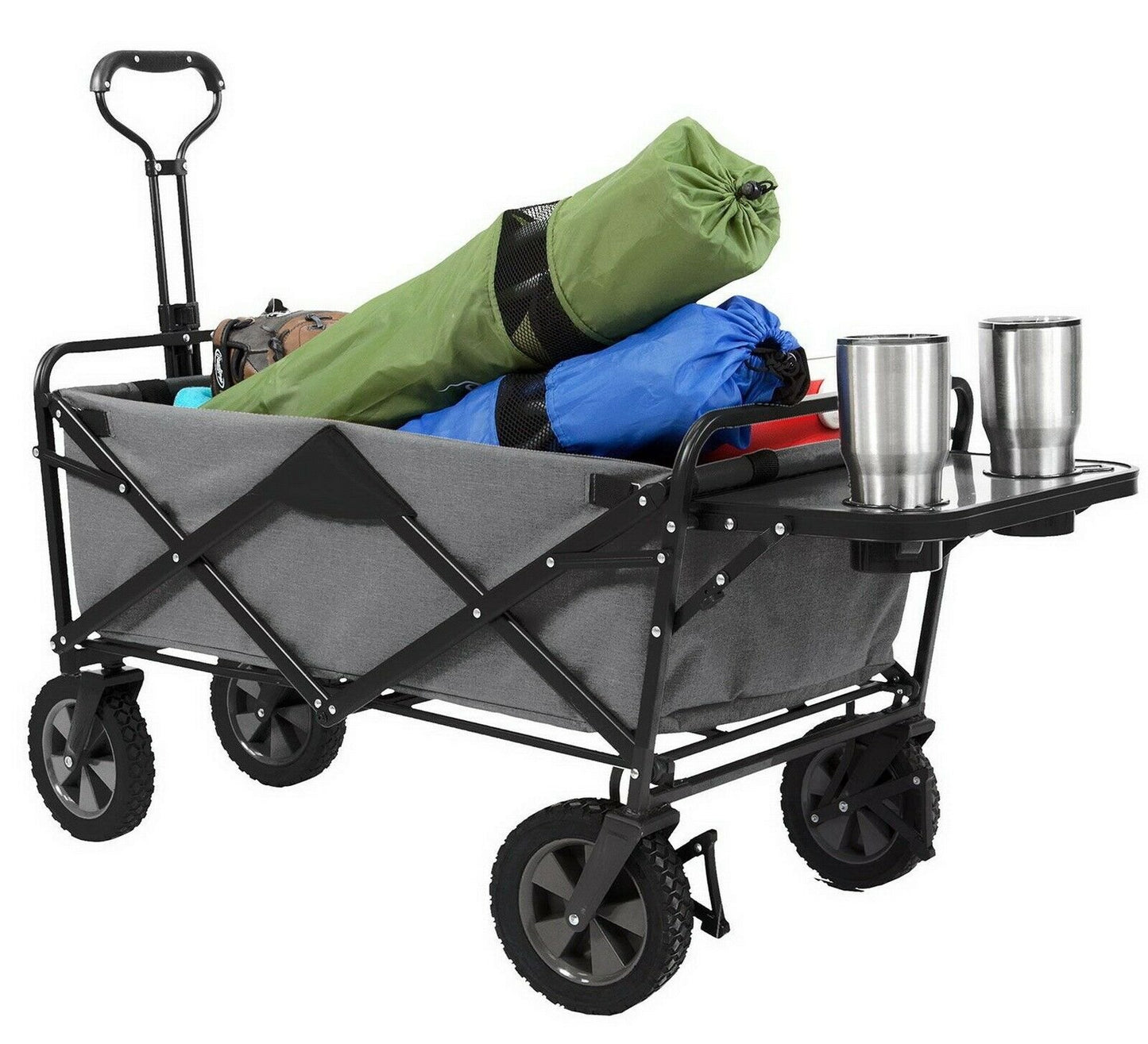 All Terrain Large Folding Collapsible Beach Wagon Cart image 2
