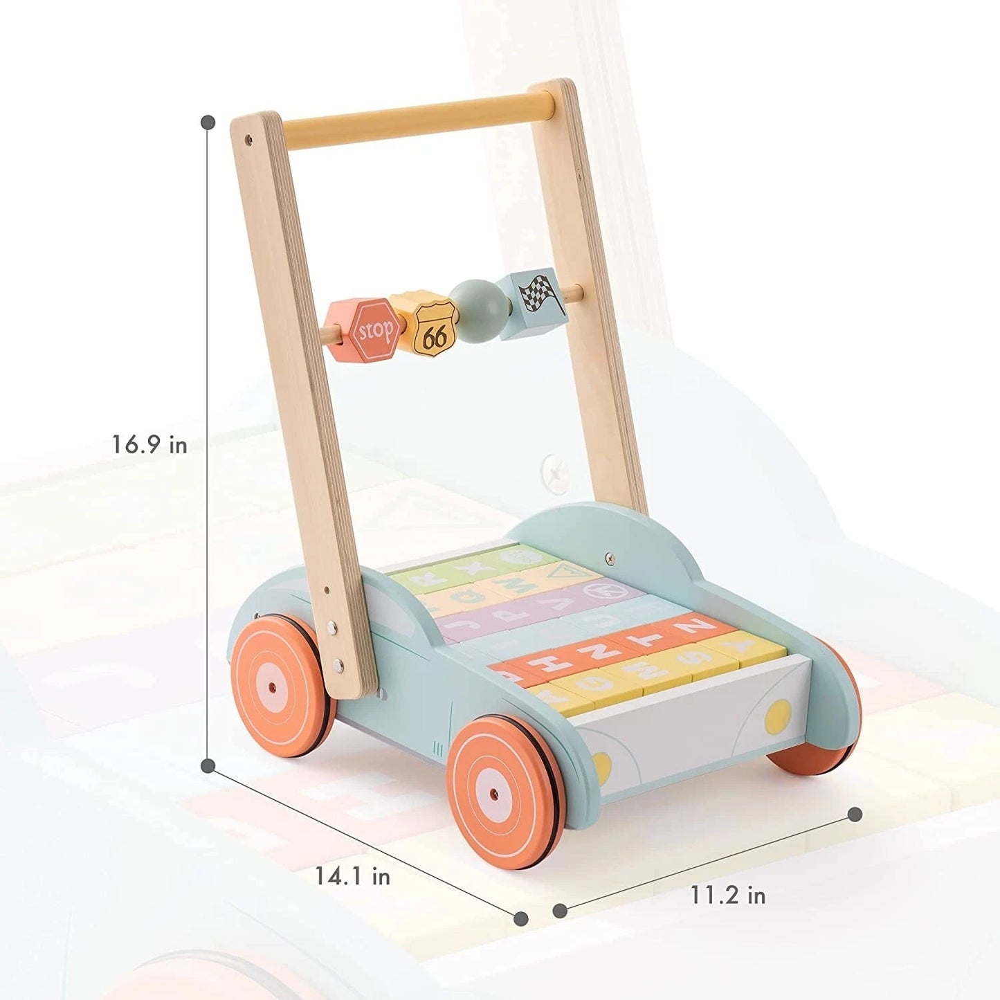 Premium Wooden Baby Push Walker Toy image 8