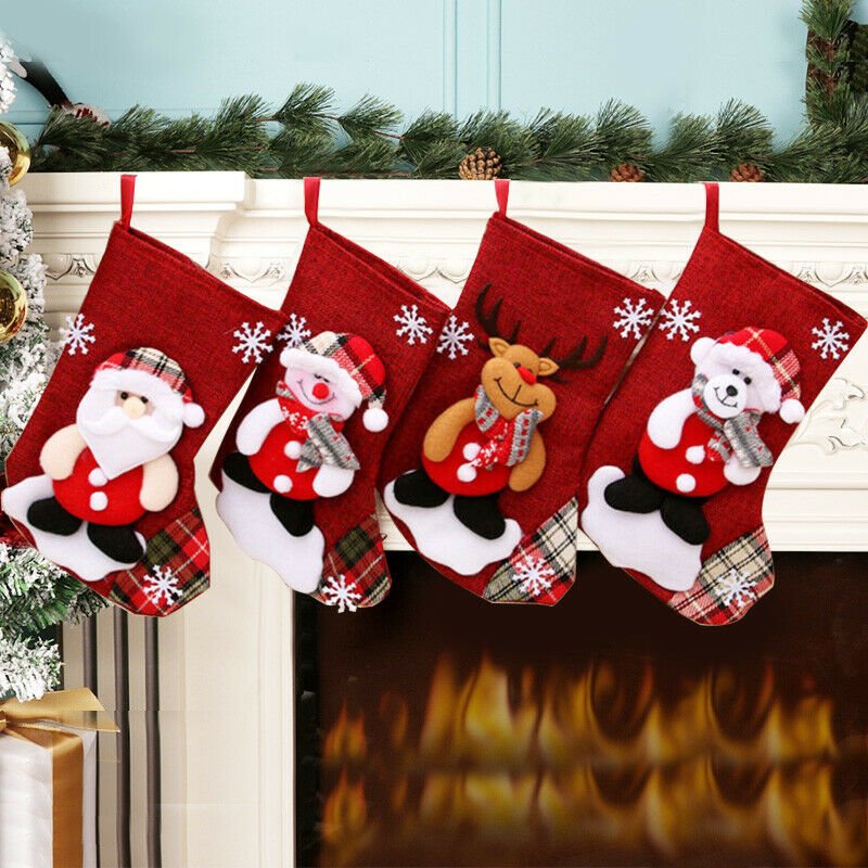 Large Family Christmas Sock Stockings image 1
