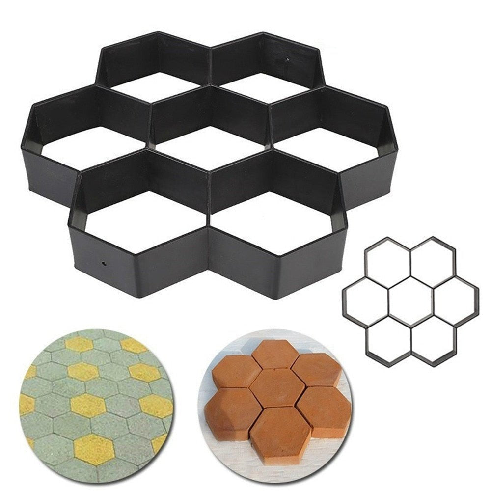Concrete Paving Stepping Stone Path Molds 7 Piece image 4