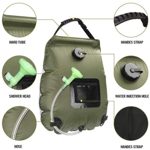 Portable Spacious Outdoor Camping Solar Shower Bag 5 Gallon image 1