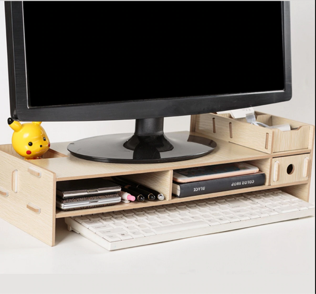 Computer Monitor Riser Mount Stand With Drawer image 4