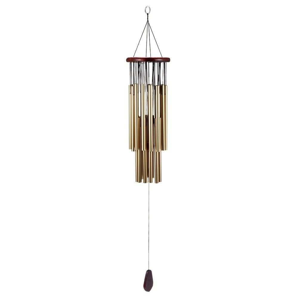 Unique Golden Outdoor Metal Sympathy Wind Chime image 0
