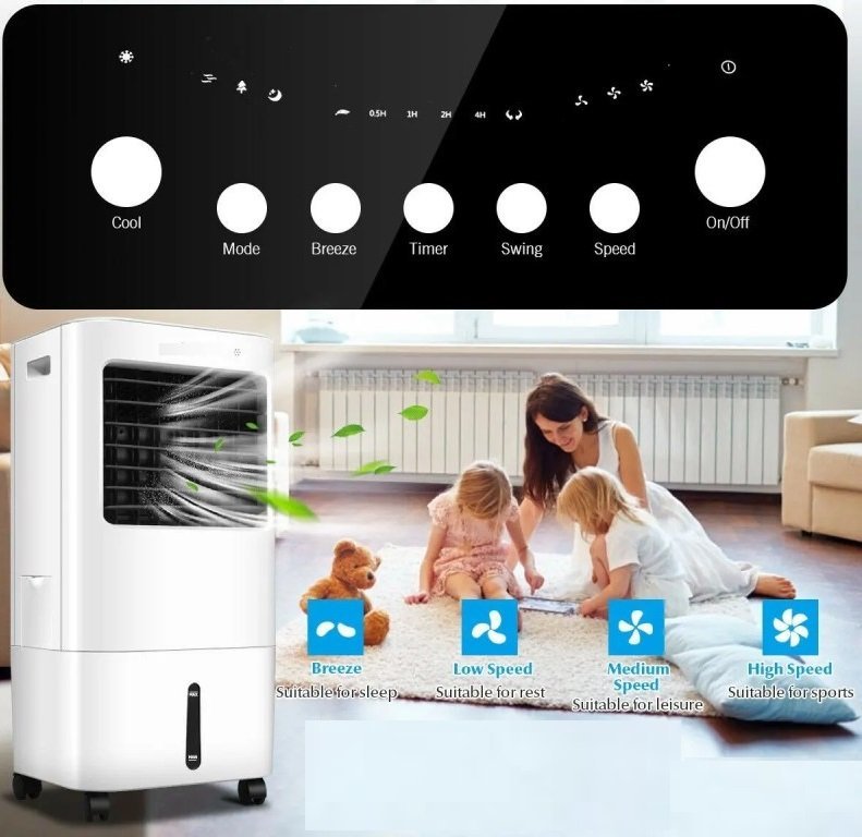 Evaporative Portable Air Cooler Fan with Remote Control image 7