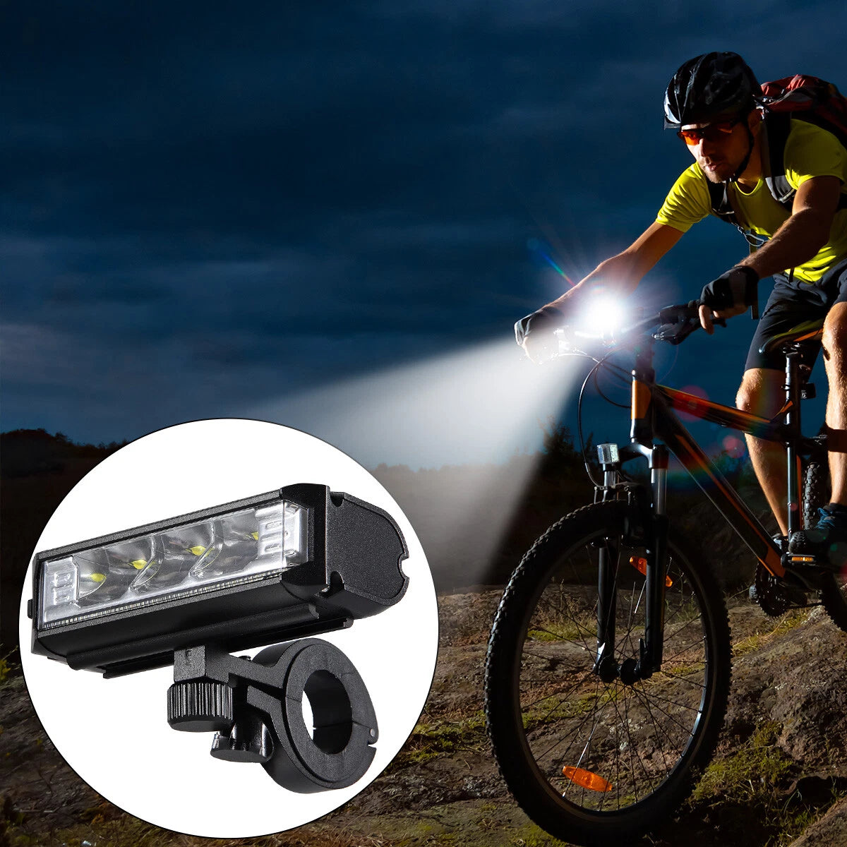 Waterproof Super Bright LED Bike Front Headlights image 1