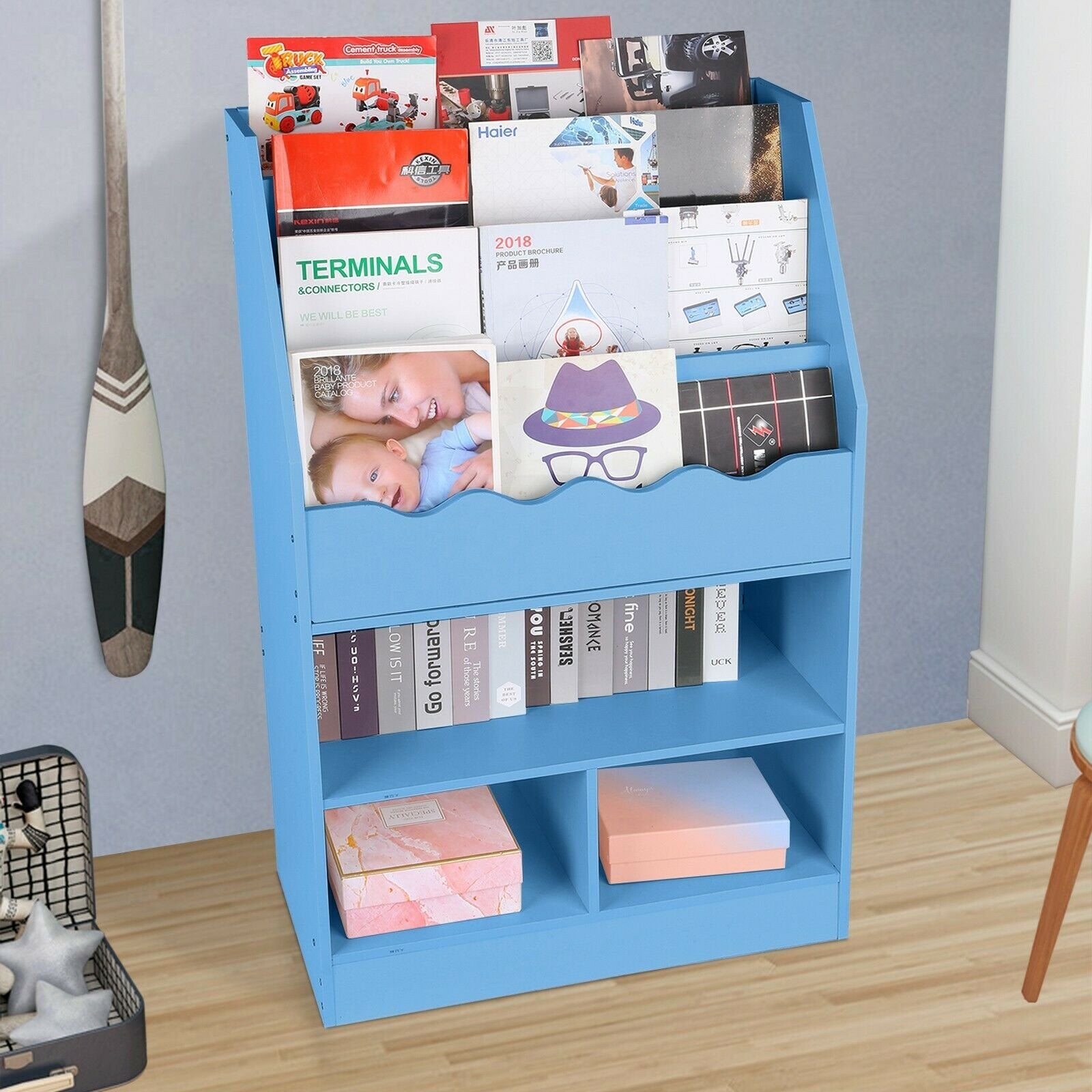 Large Heavy Duty Kids Nursery Room Bookshelf image 4