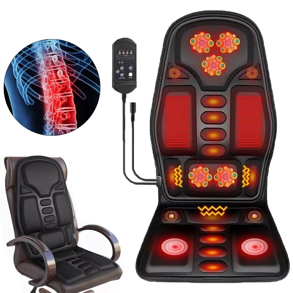 Heated Massager Chair For Home Car Office image 1