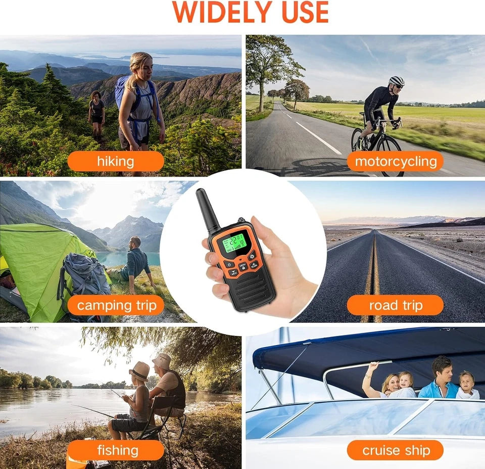 Long Distance Handheld Two Way Walkie Talkie Radio Set image 6