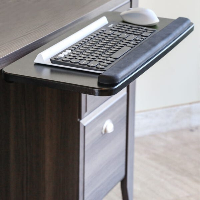 Premium Adjustable Under Desk Clamp On Keyboard Drawer Tray image 2