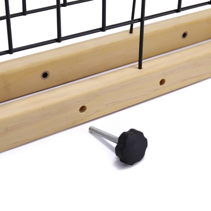 Solid Wood Indoor Freestanding Adjustable Pet Gate 21" image 9