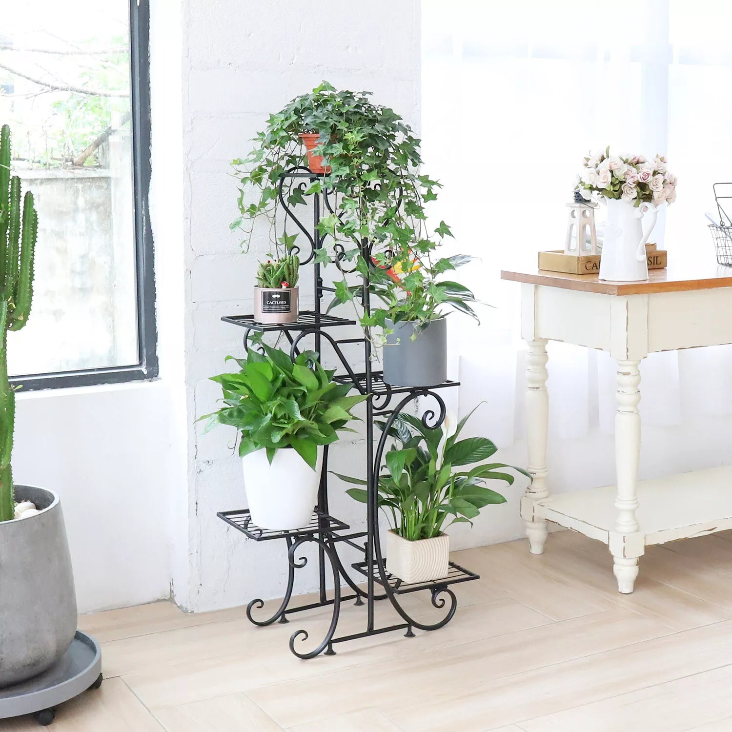 Multi Tier Metal Flower Rack Plant Stand image 2