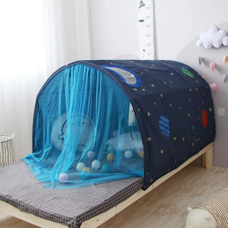Kids Indoor Pop Up Privacy Over Bed Tent image 0