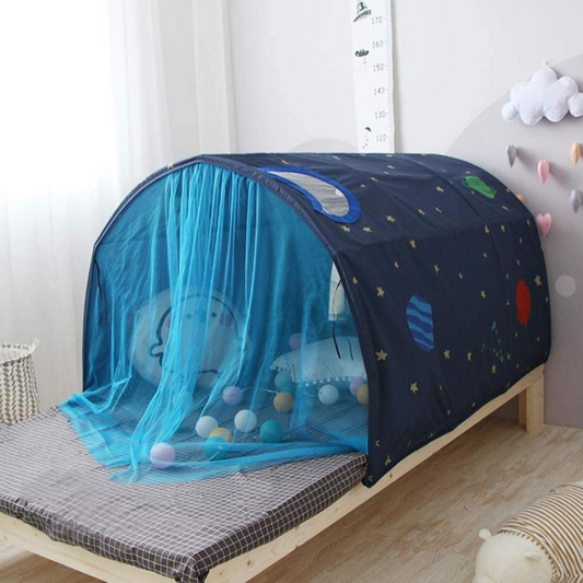 Kids Indoor Pop Up Privacy Over Bed Tent image 0