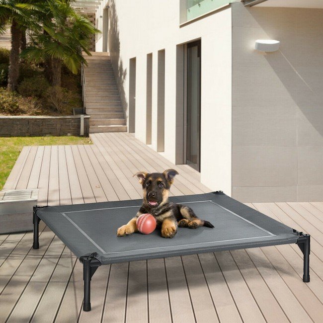 Portable Elevated Outdoor Pet Bed with Removable Canopy Shade image 4