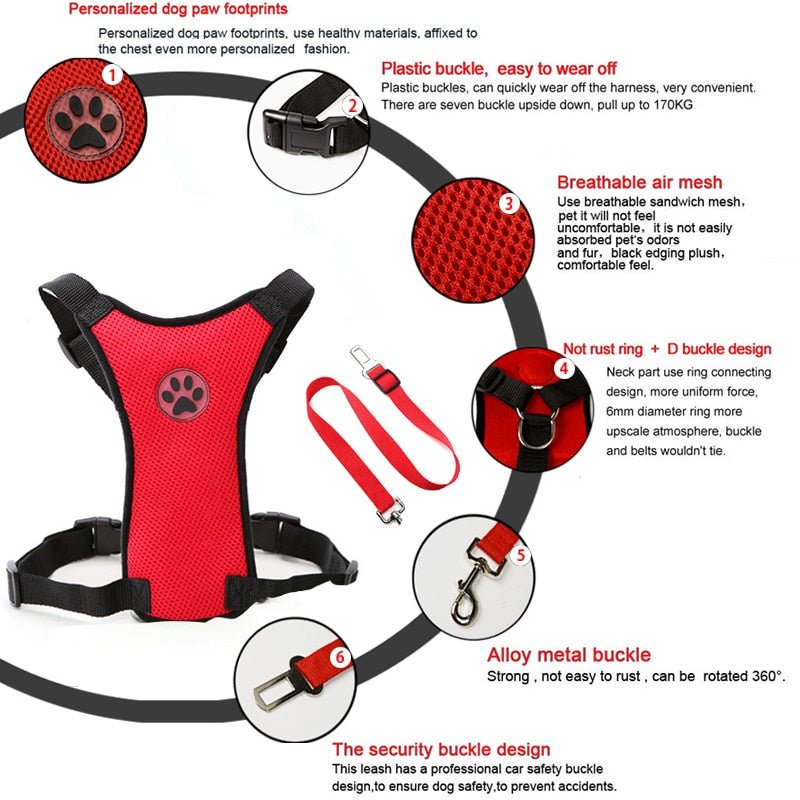 Dog Car Harness Seat Belt Restraint image 6