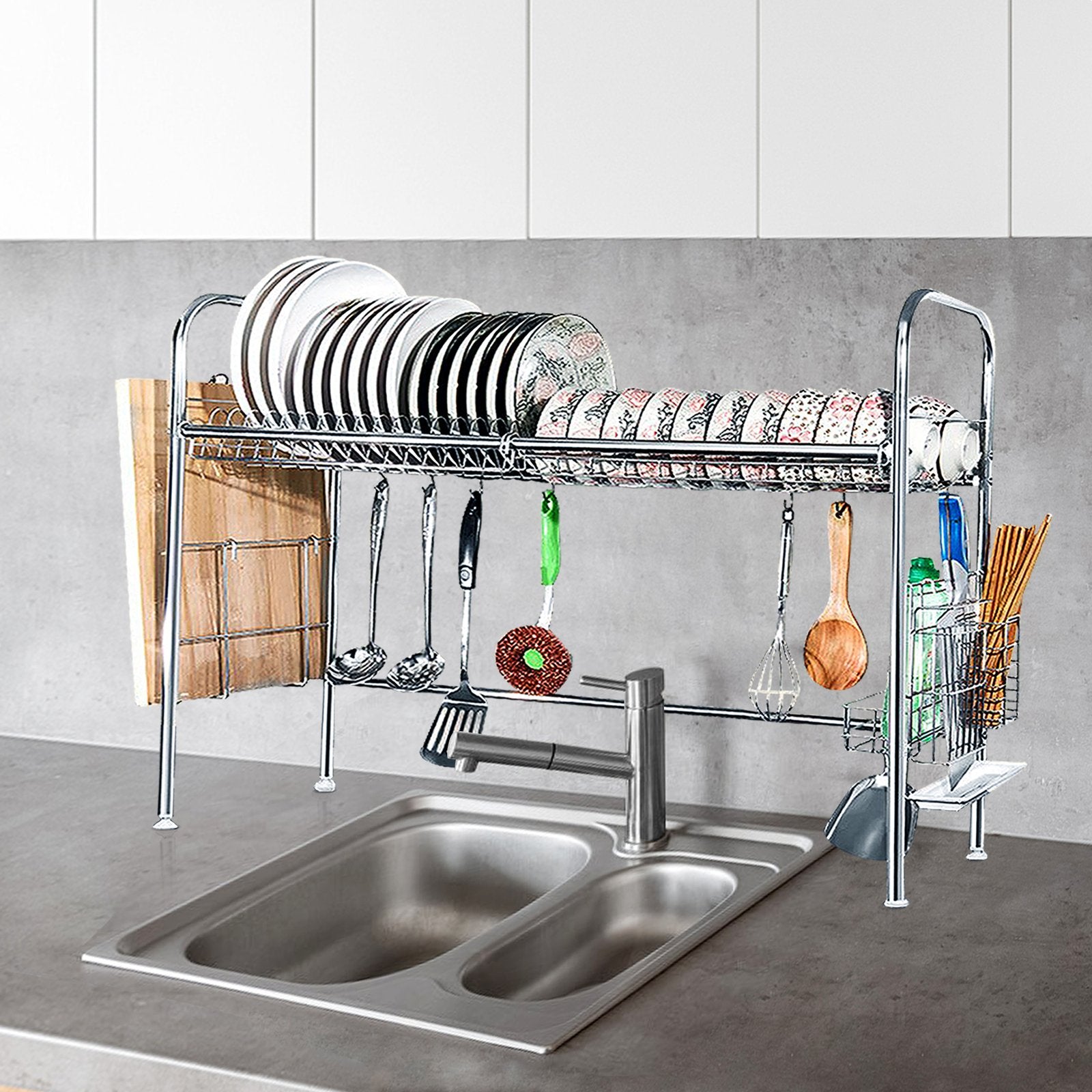 Premium Stainless Steel Over The Sink Dish Drying Rack image 2