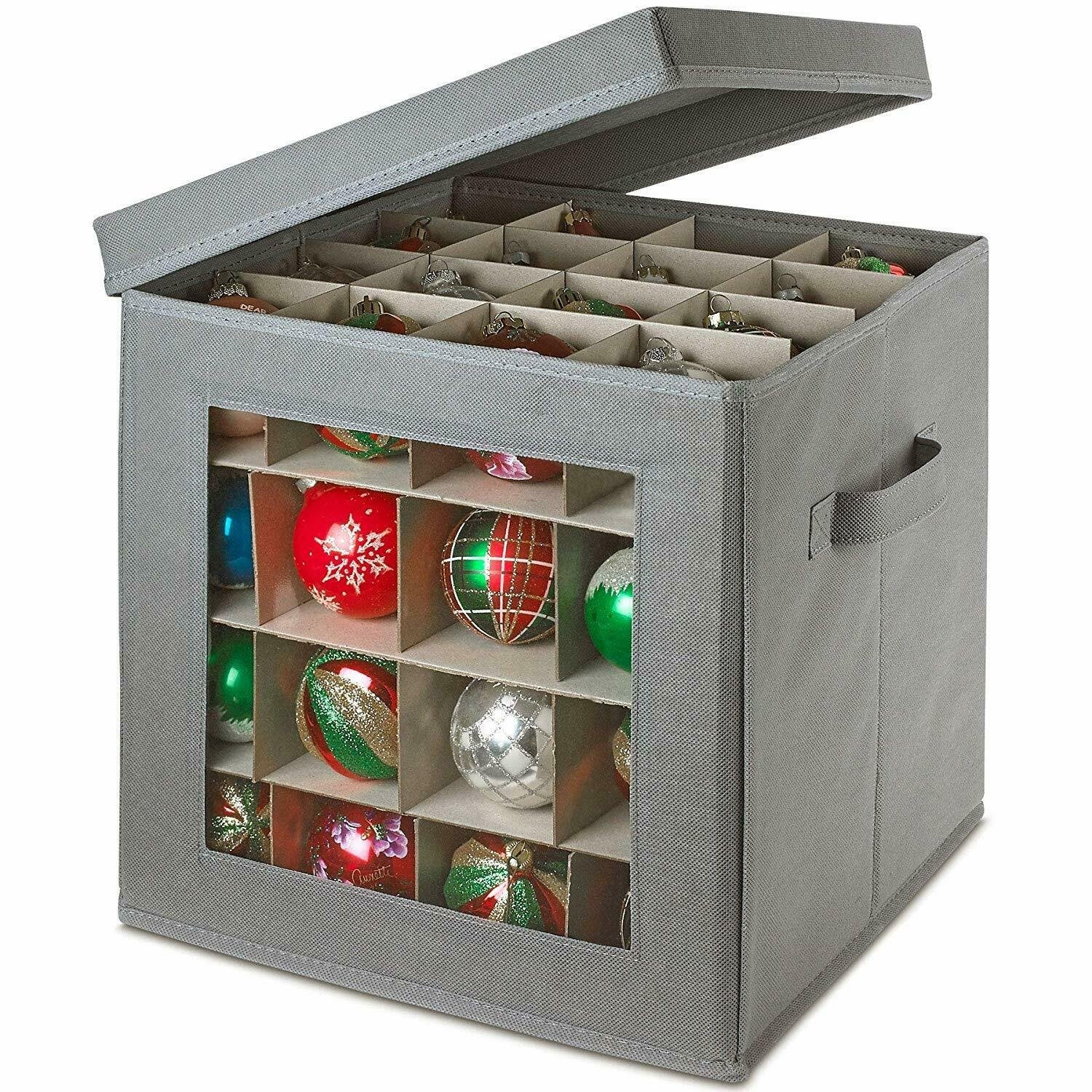 Large Christmas Ornament Storage Container Box 12" image 0