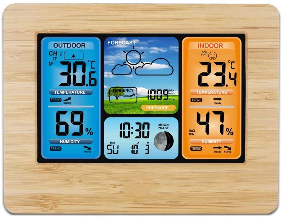 Personal Indoor / Outdoor Wireless Wifi Weather Home Station image 1