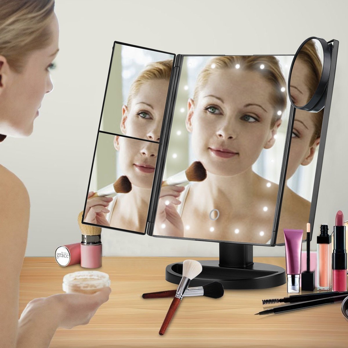 Lighted Makeup Mirror Smart Vanity Mirror With Lights 10X Magnifying image 7