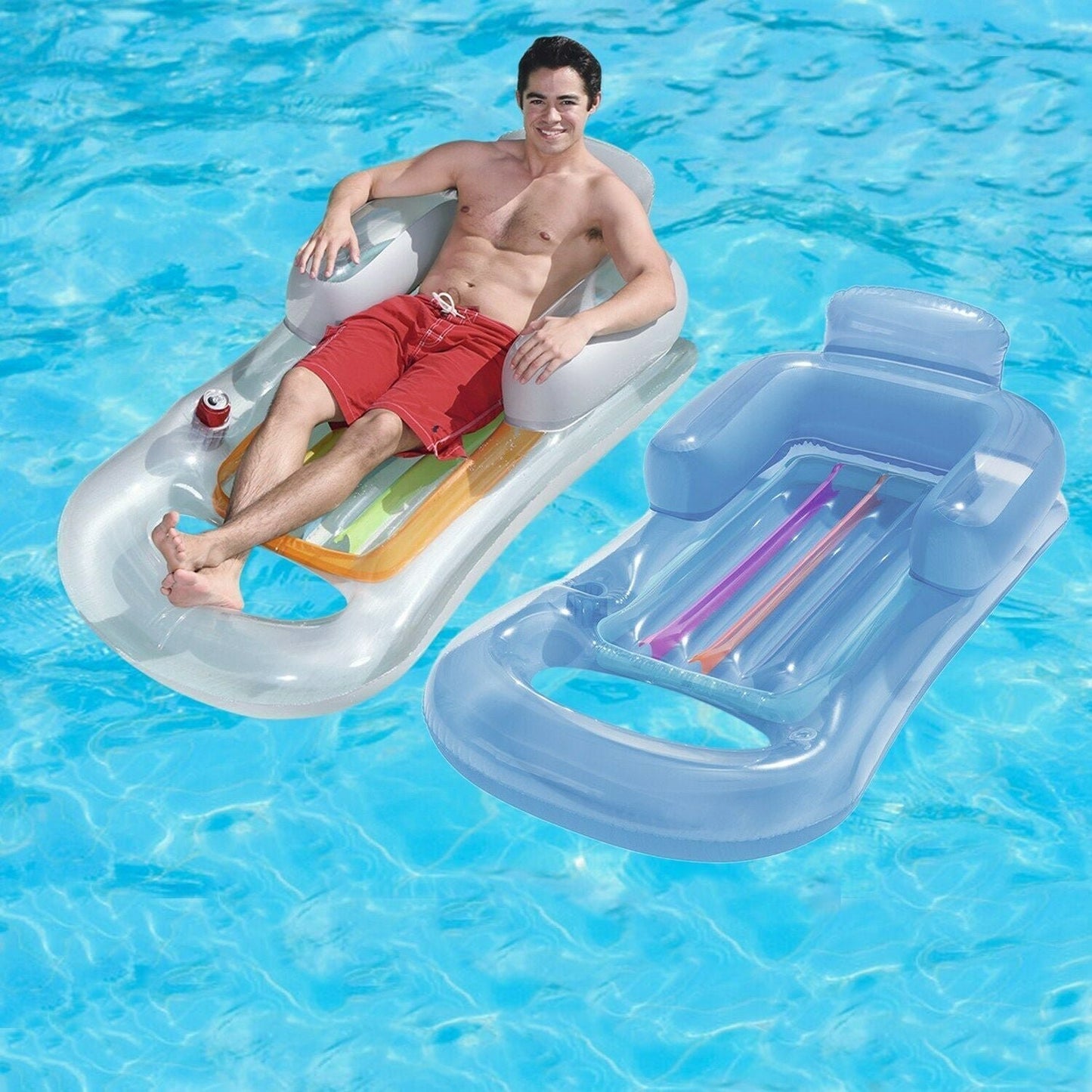 Inflatable Floating Pool Lounge Chair 59 in image 2