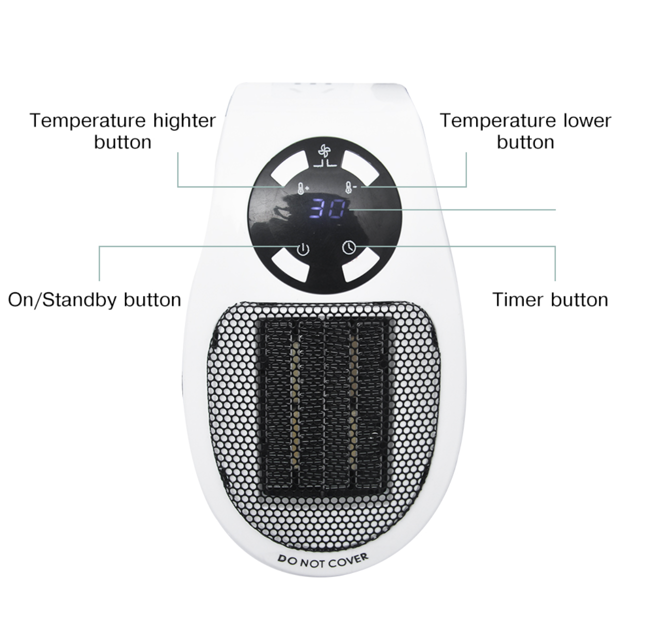 Small Portable Quiet Space Heater Energy Efficient image 4