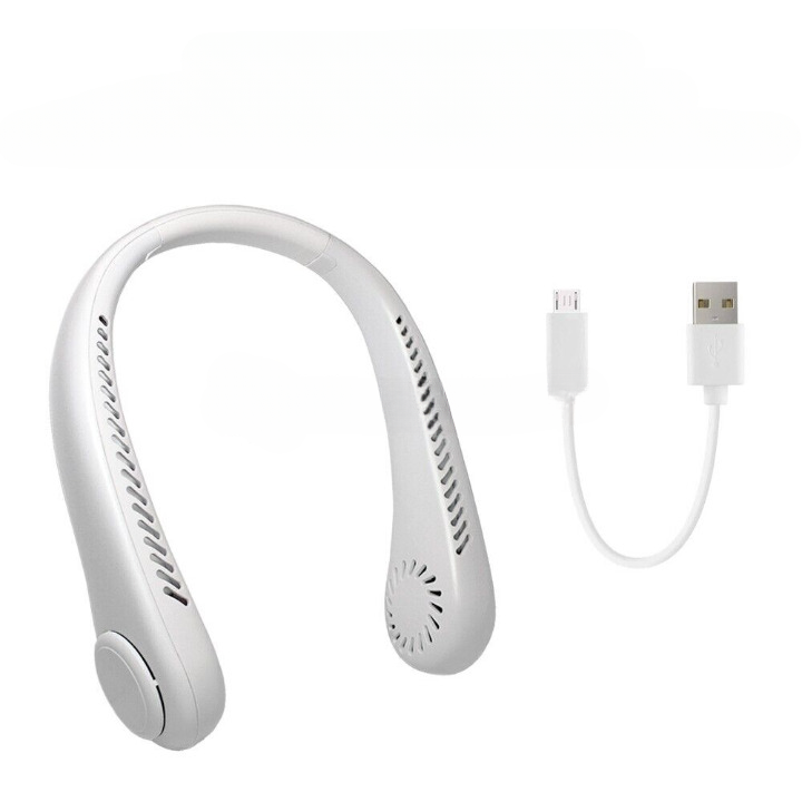 Portable USB Rechargeable Hanging Neck Fan image 3