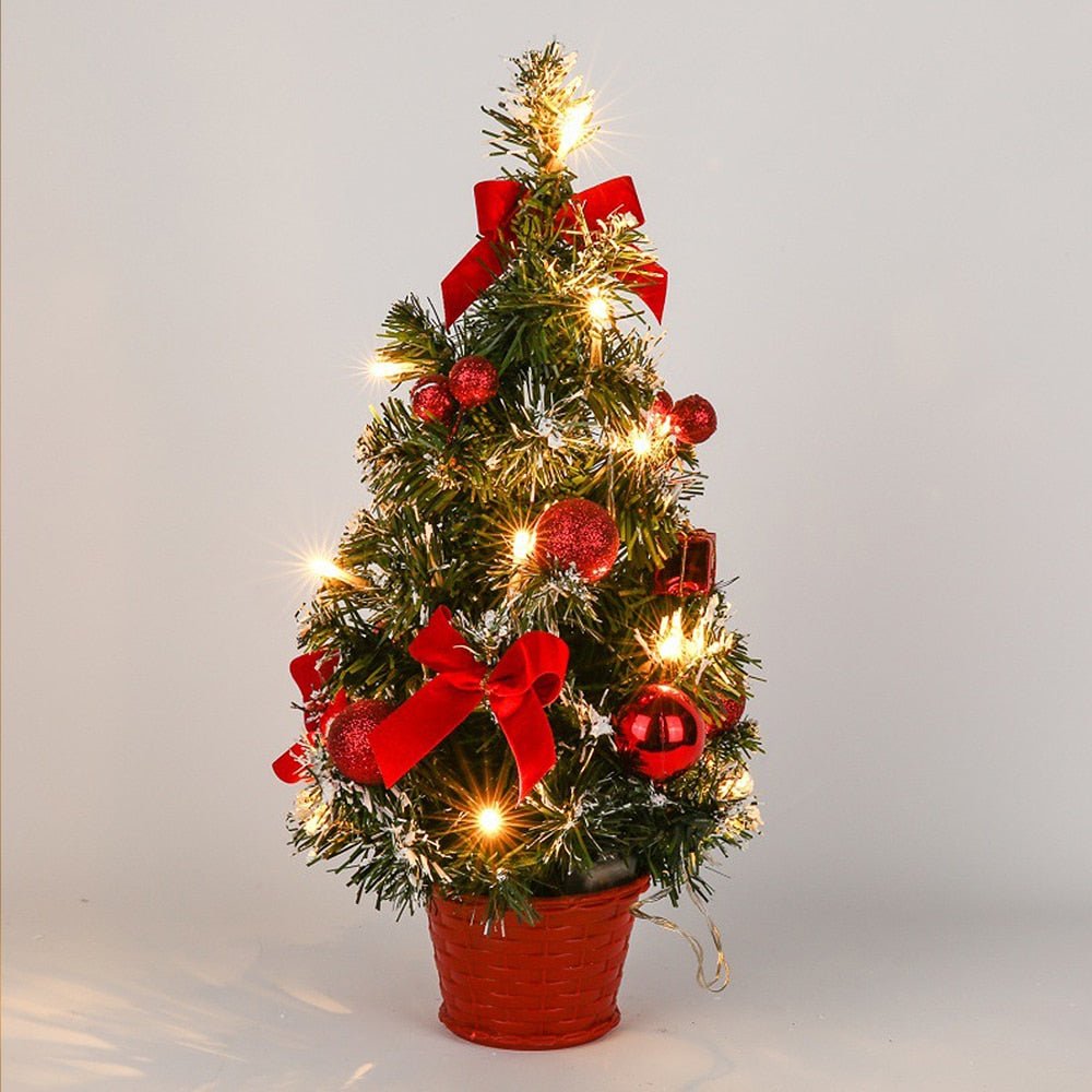 Small Prelit Artificial Tabletop Christmas Tree With Lights image 4